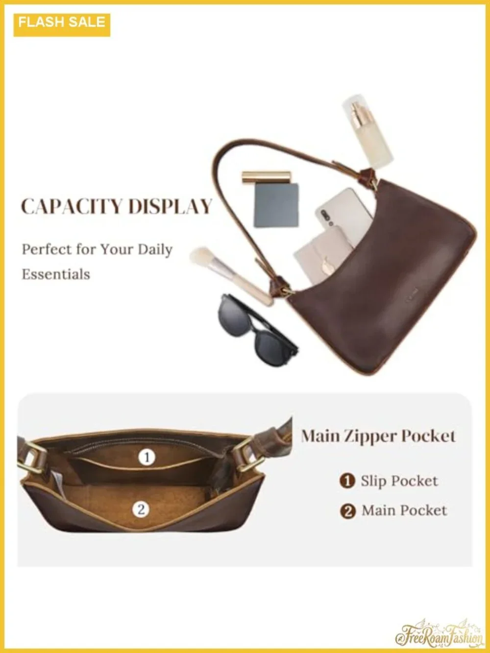Genuine Leather Hobo Bag Women Small Shoulder Purse Handbag